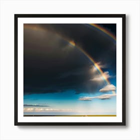 Rainbow Over The Prairie Art Print