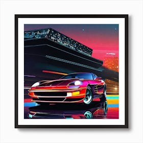 '80s Sports Car' Art Print
