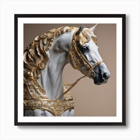 Gold Horse 1 Art Print