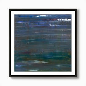 Foggy Day - Green Blue Art Print