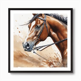 Horse In Watercolour Art Print