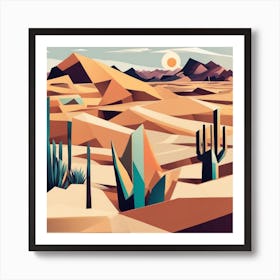 Abstract Desert Landscape Art Print