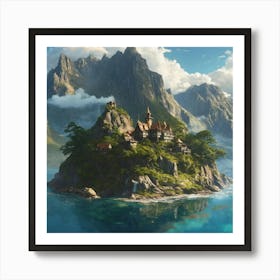 Castle On The Island Art Print