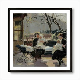 Family In The Park Art Print