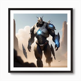 Futuristic Warrior Art Print