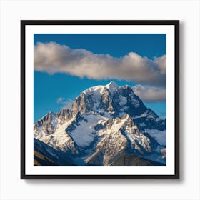 Snow Capped Mountain Art Print