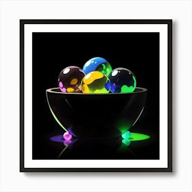 Colorful Balls In A Bowl Art Print