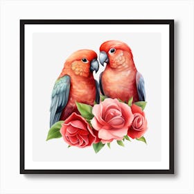 Two Parrots Art Print