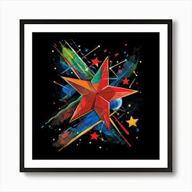 Origami Star Art Print