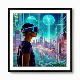 Futuristic Cityscape 2 Art Print