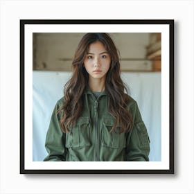 Army Green Jacket Art Print