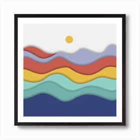 Abstract Of Waves Art Print