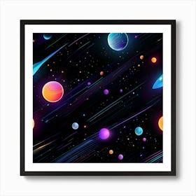 Space Background Art Print