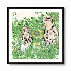 Children In The Garden Art Print