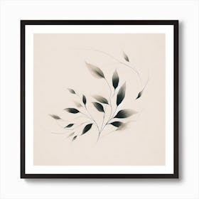 Leaves abstract Art Print