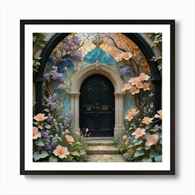 Stained Glass Door Art Print