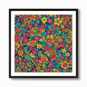 Colorful Flowers Art Print