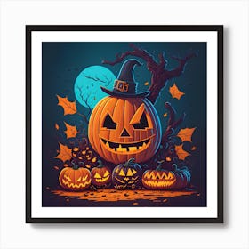 Halloween Pumpkins 5 Art Print