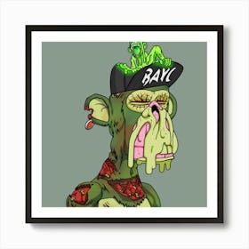 Zombie Hat Art Print