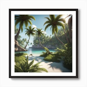 Tropical Scene Art Print