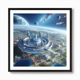 Futuristic City 353 Art Print