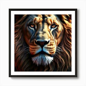 Lion Portrait Art Print