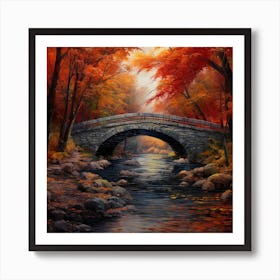 Bridge Over The Creek 1 Art Print