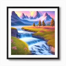 Landscape Painting 10 Art Print
