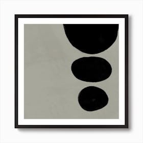 Black Bubbles Art Print