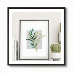 Watercolor Leaf Print Art Print