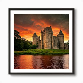 Castle At Sunset Art Print