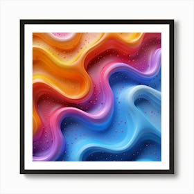 Abstract Colorful Liquid Background Art Print