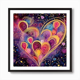 Heart With Swirls Art Print