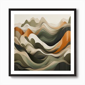 Abstract Mountains Poster