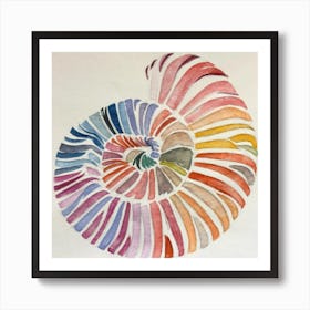Multi colored Shell Art Print