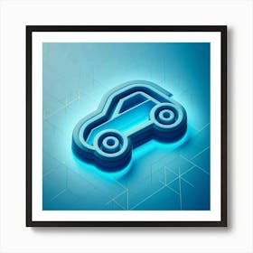 Car Icon - Car Stock Videos & Royalty-Free Footage Art Print