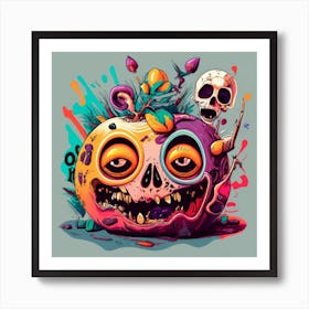 zombie halloween Art Print