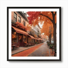 Autumn In New York City art print 1 Art Print