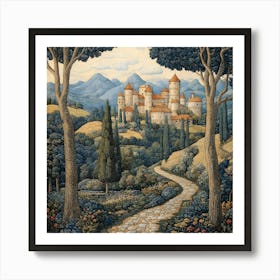 European Countryside Tapestry 14 Art Print