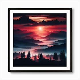 Sunset Stock Videos & Royalty-Free Footage 4 Art Print