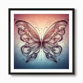 Symmetry Butterfly Art Art Print