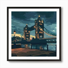 Tower Bridge At Dusk Art Print