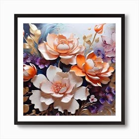 Lotus Flower Painting Art Print