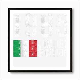 1985 Limited Edition Italy With Flag Birthday Art Print