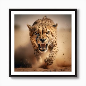 Cheetah Running Art Print