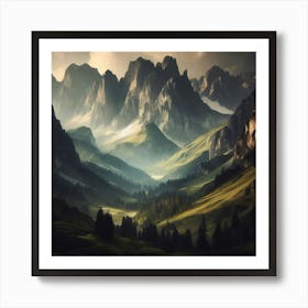 Landscape Mountain Art Print