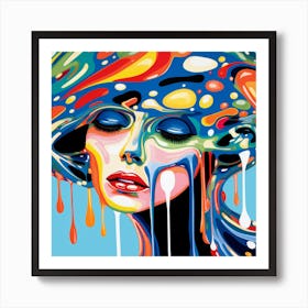 Dripping Woman Art Print