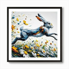 Hare Running Art Print