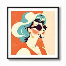 Retro Illustration Cartoon Vibrant Colors Pastel Black White Gradient Nostalgic Animated (4) Art Print