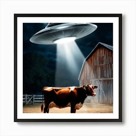 Alien Cow Art Print